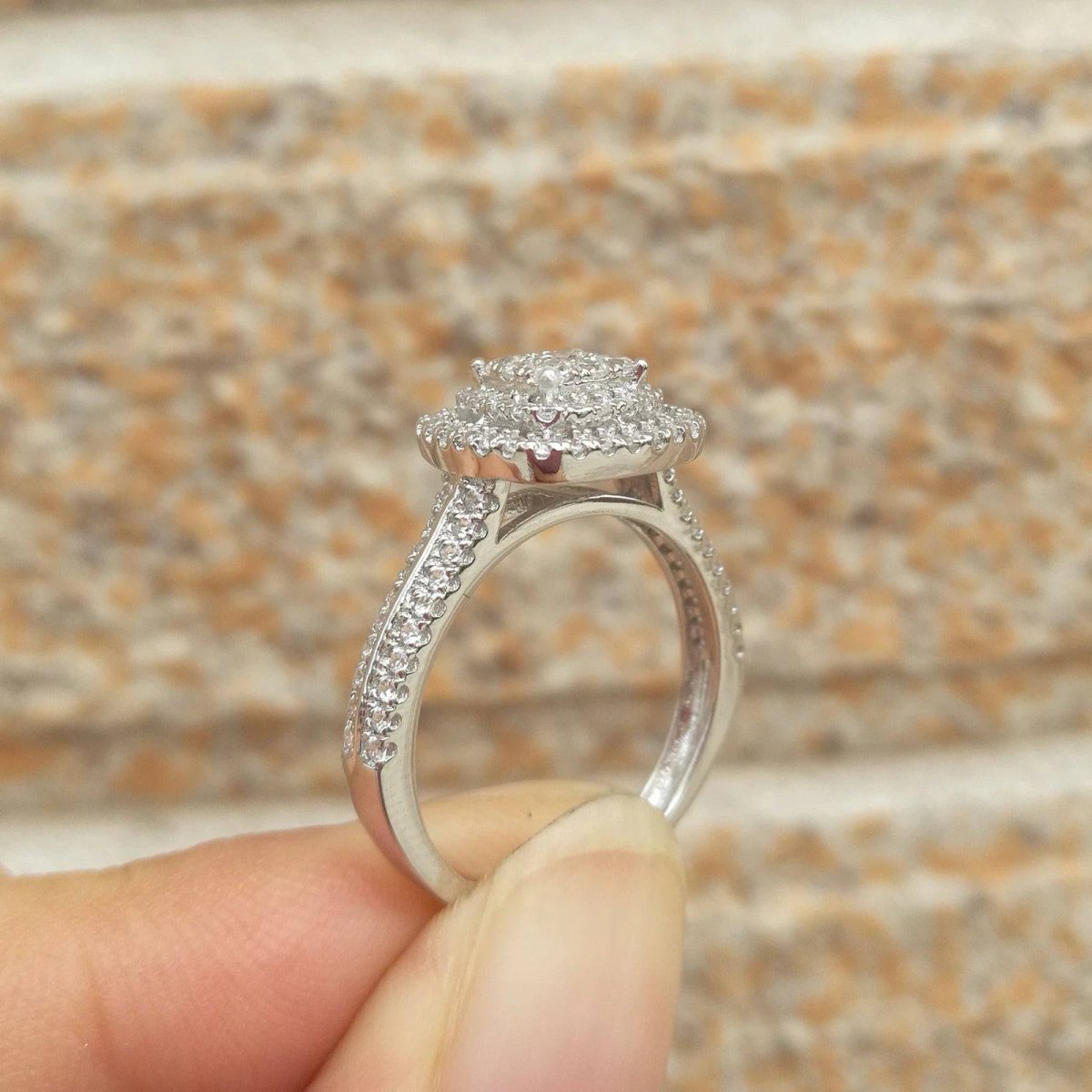 1.6 Ct Round Cut Conflict Free Simulated Diamond Sterling Silver Ring Set