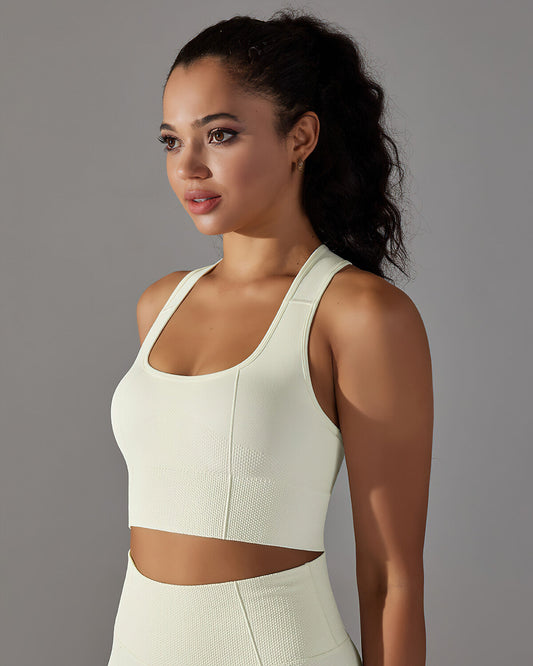 Alodia Racerback Sports Bra - Cream