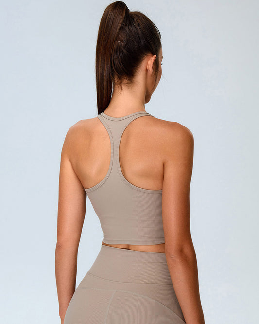 Calista Crop Top - Khaki