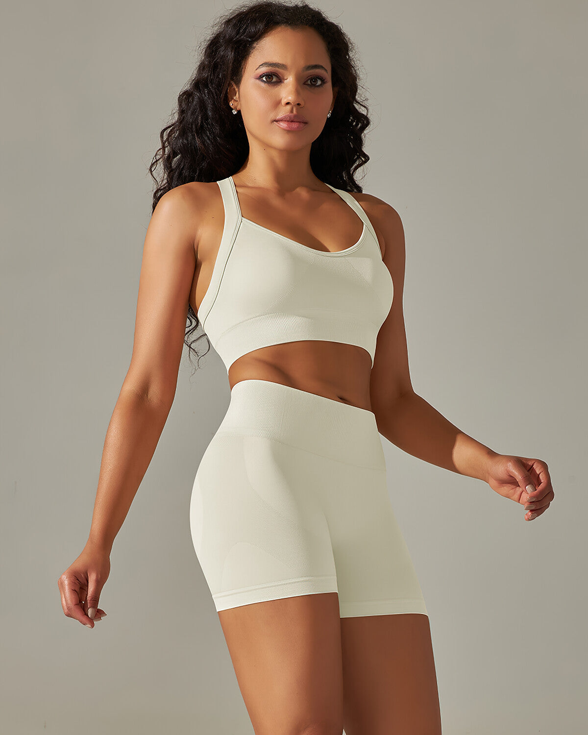 Cleo Crossback Sports Bra - White