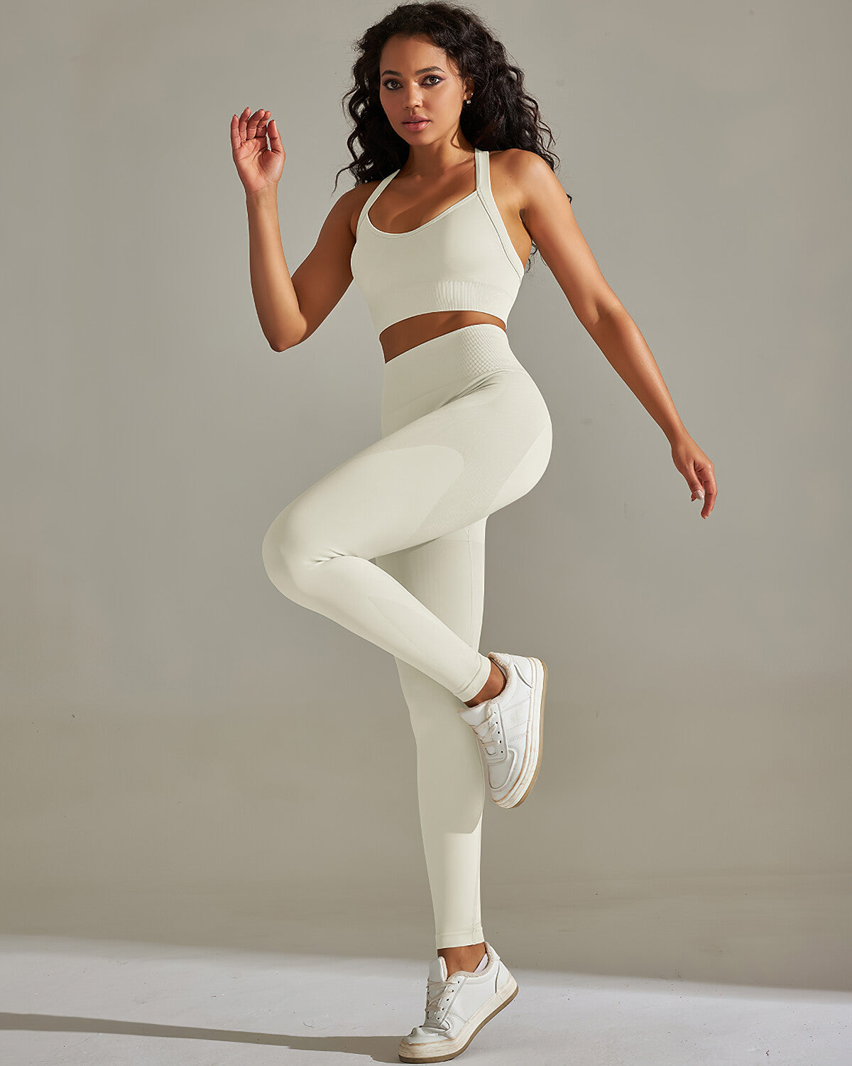 Cleo Crossback Sports Bra - White