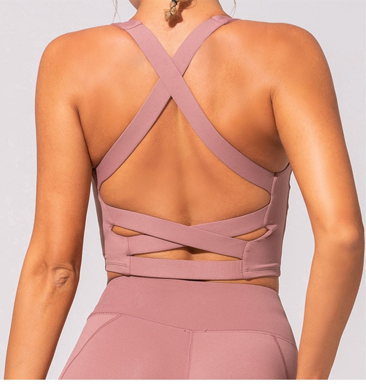 React LUXE Sports Crop - Berry