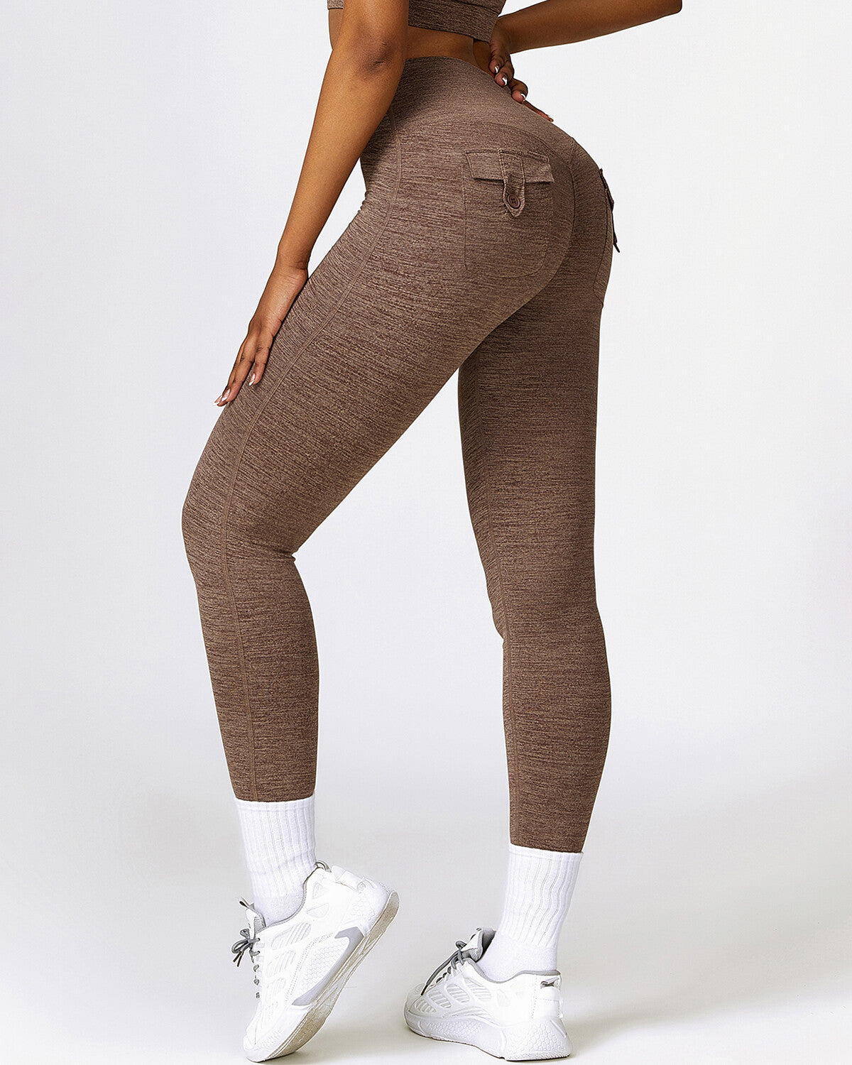 Jemma Seamless Pocket Leggings - Brown