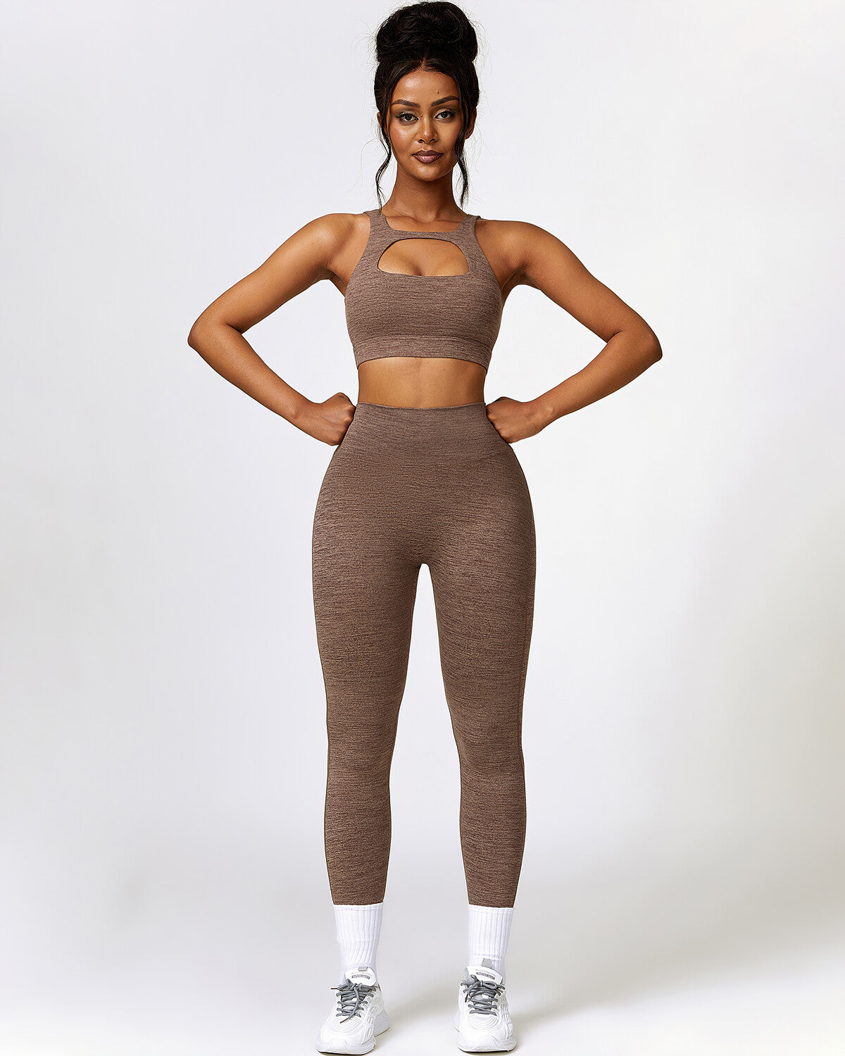 Jemma Seamless Pocket Leggings - Brown