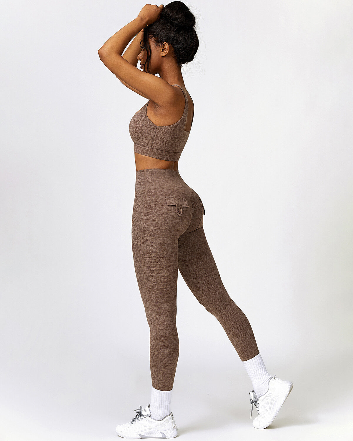 Jemma Seamless Pocket Leggings - Brown