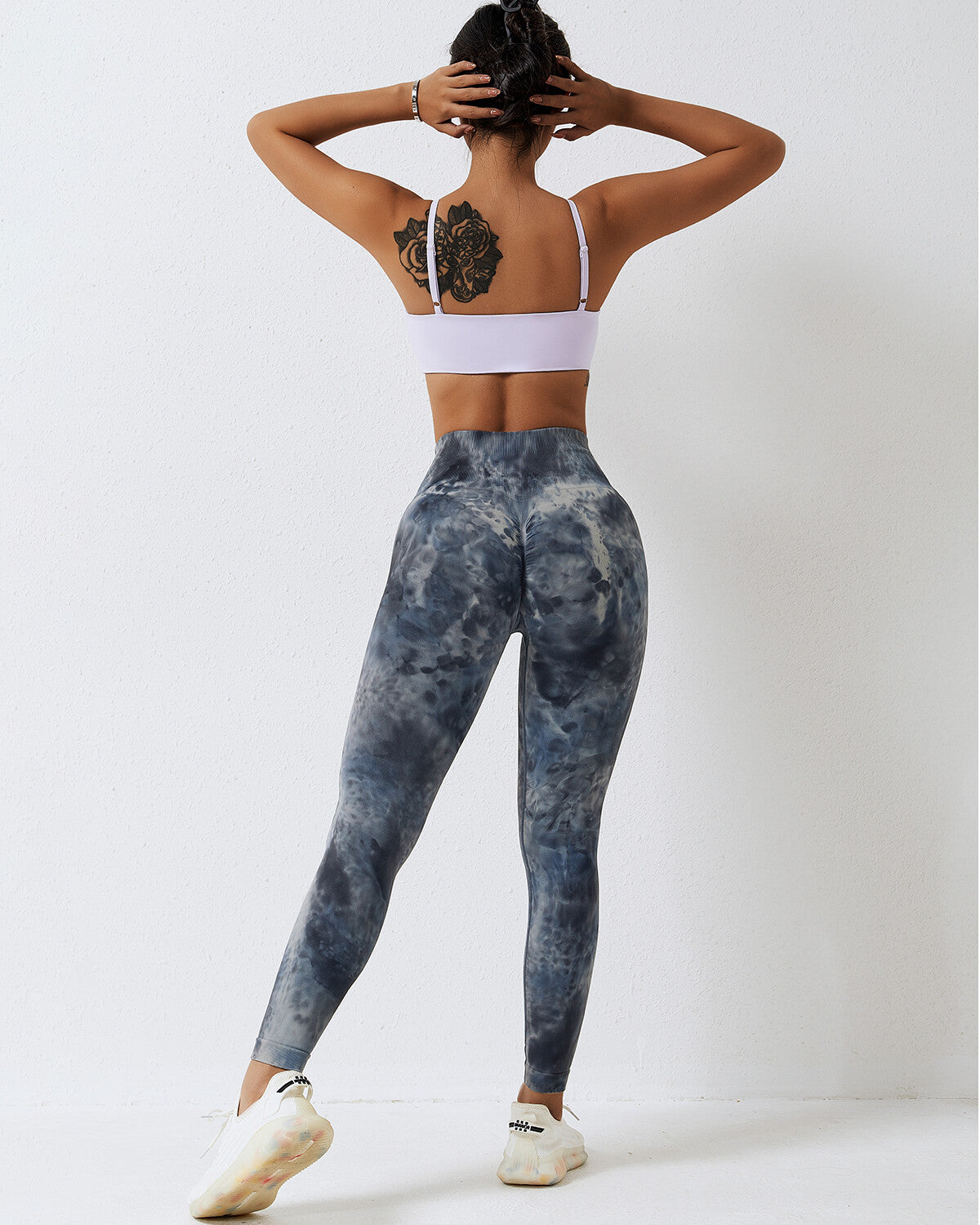 Leslie Seamless Scrunch Leggings - Blue Grey