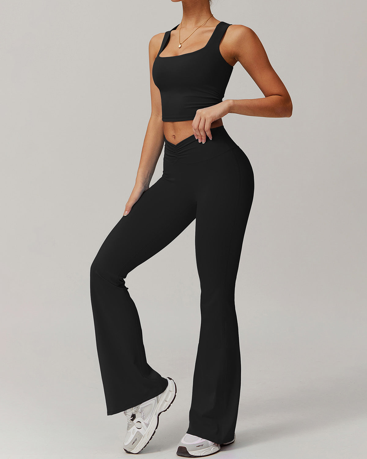 Lyra Flare Leggings - Black