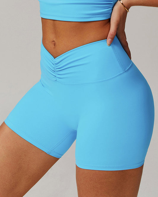 Lyra Scrunch Shorts - Sky Blue