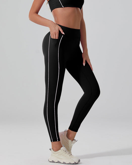 Pearl Seamless Leggings - Black