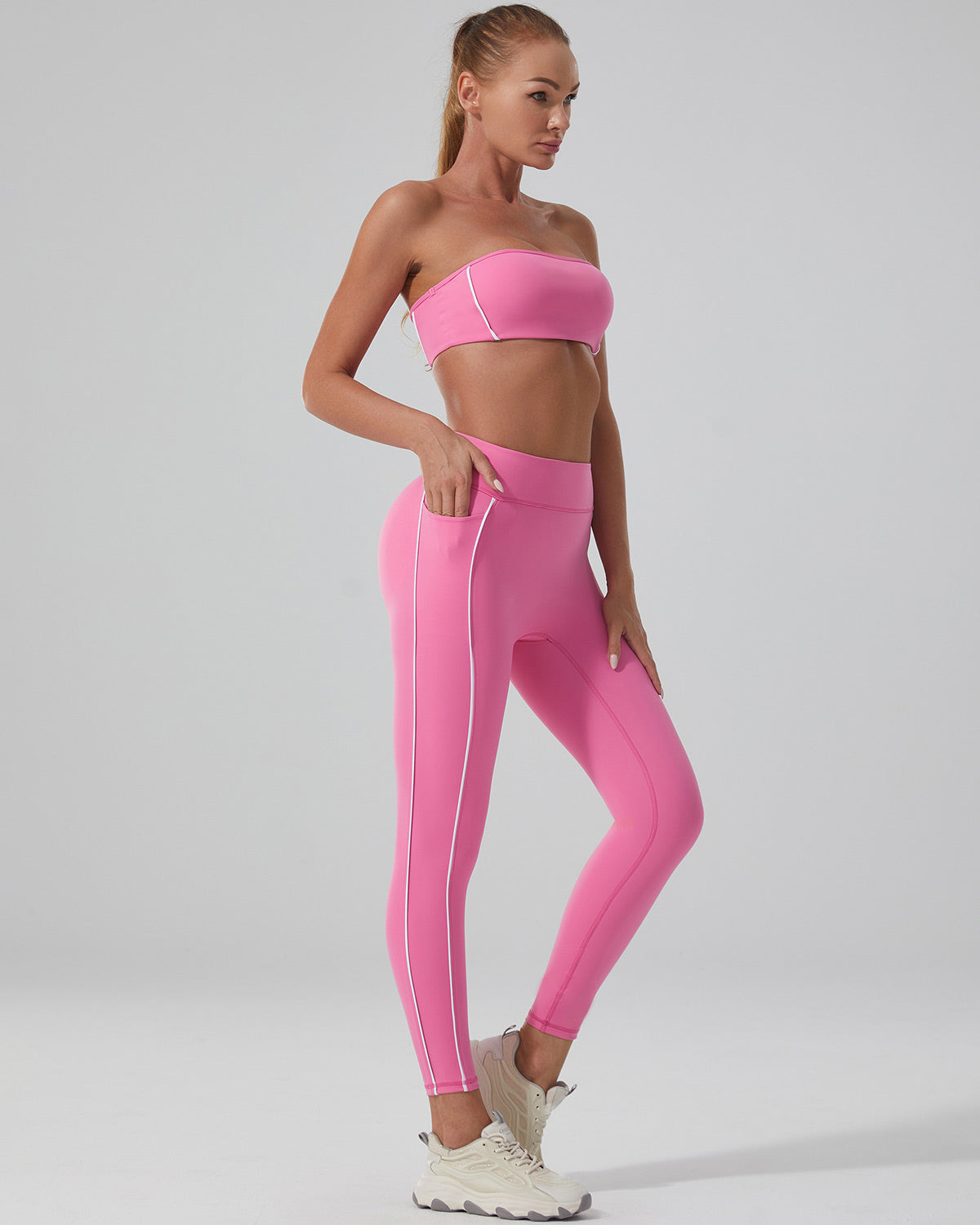 Pearl Seamless Leggings - Pink