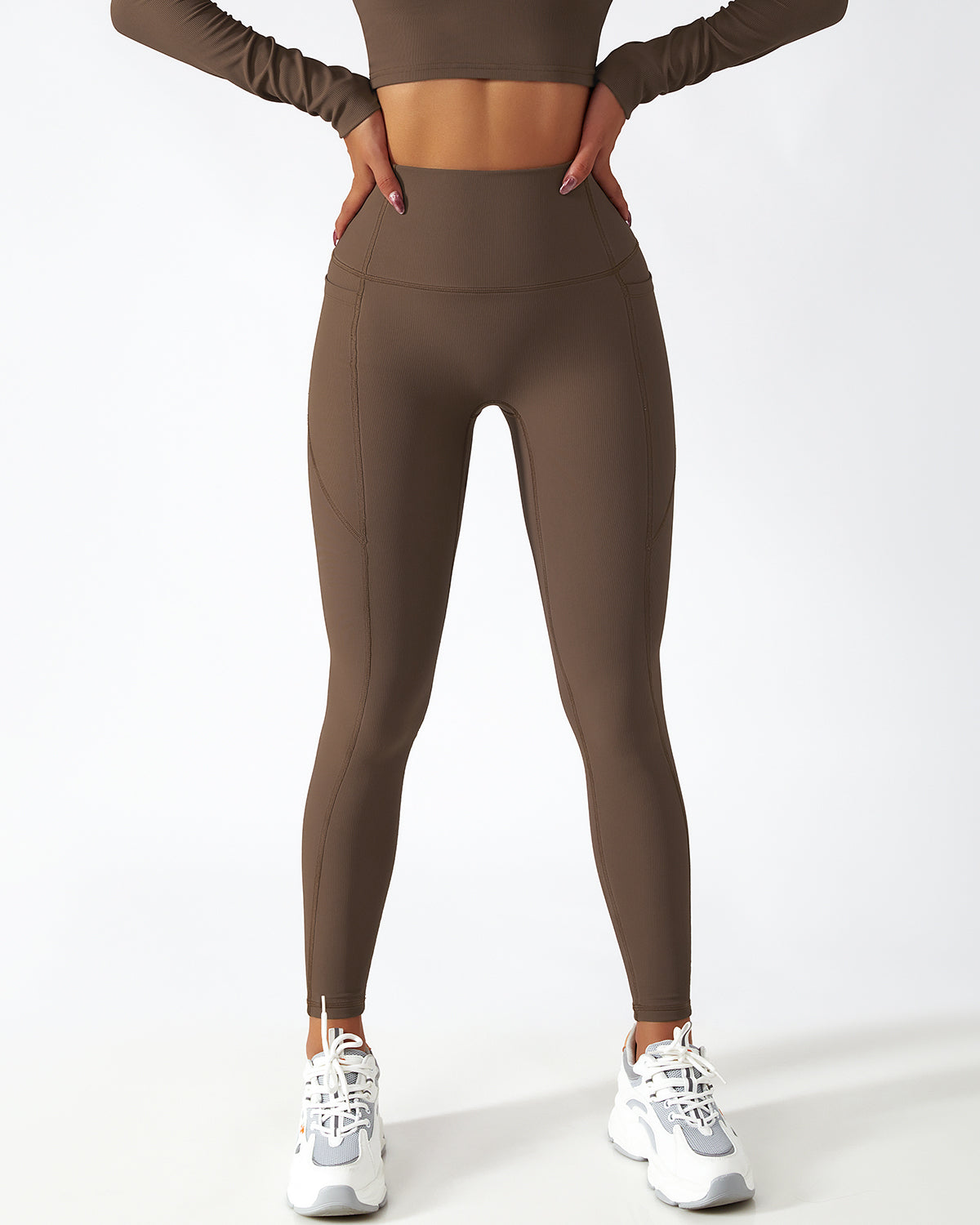 React Seamless Pocket Legging - Coffee