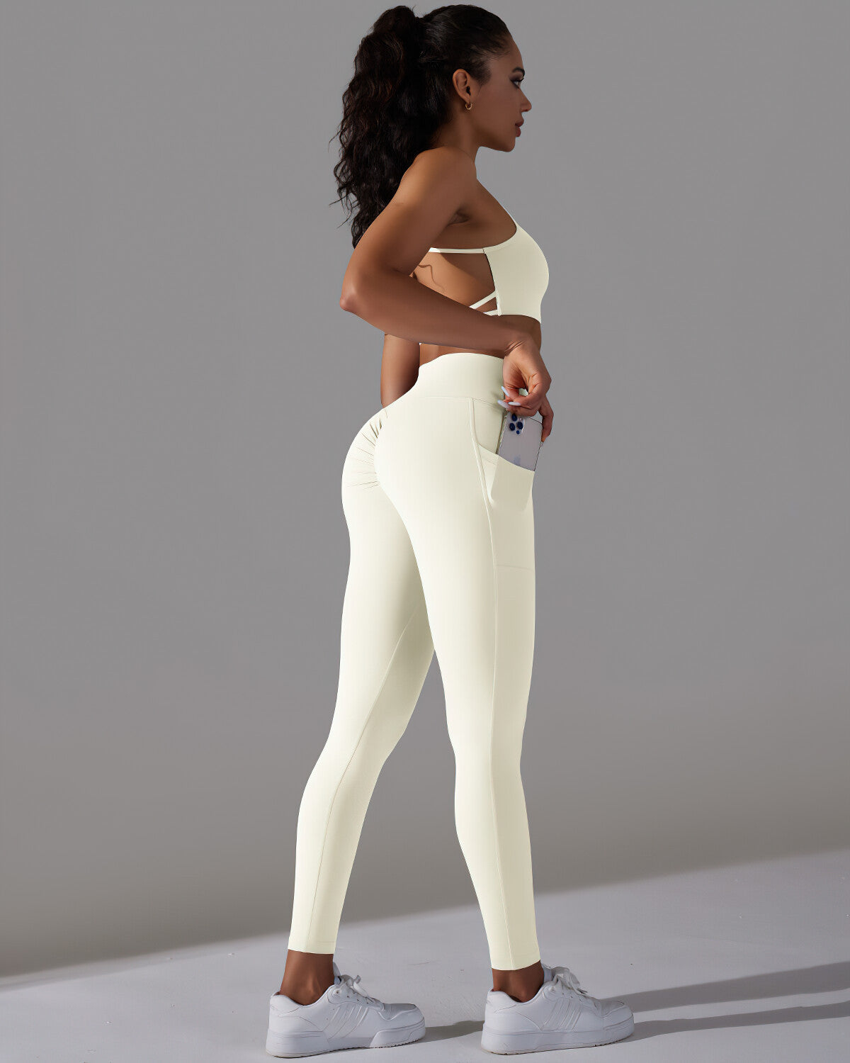 Selene Seamless Pocket Leggings - Beige