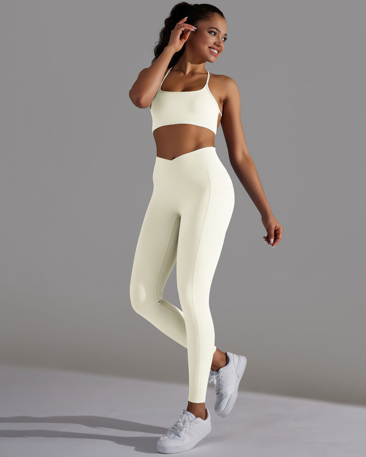 Selene Seamless Pocket Leggings - Beige