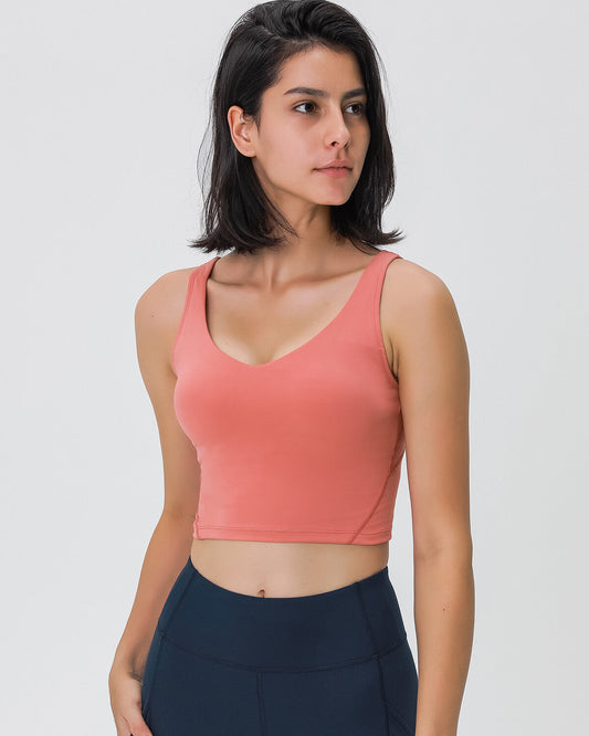 Zinnie Crop Top - Coral