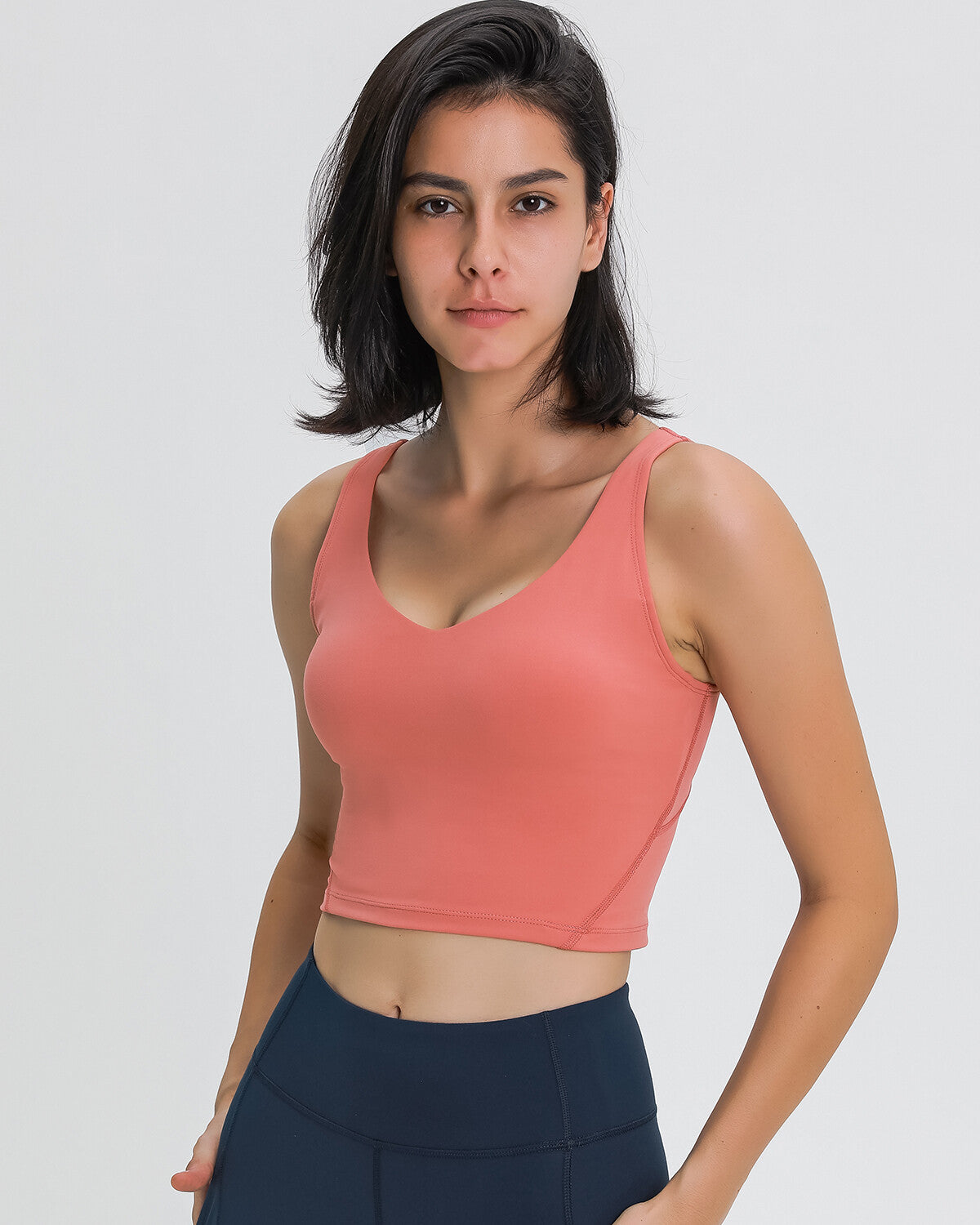 Zinnie Crop Top - Coral