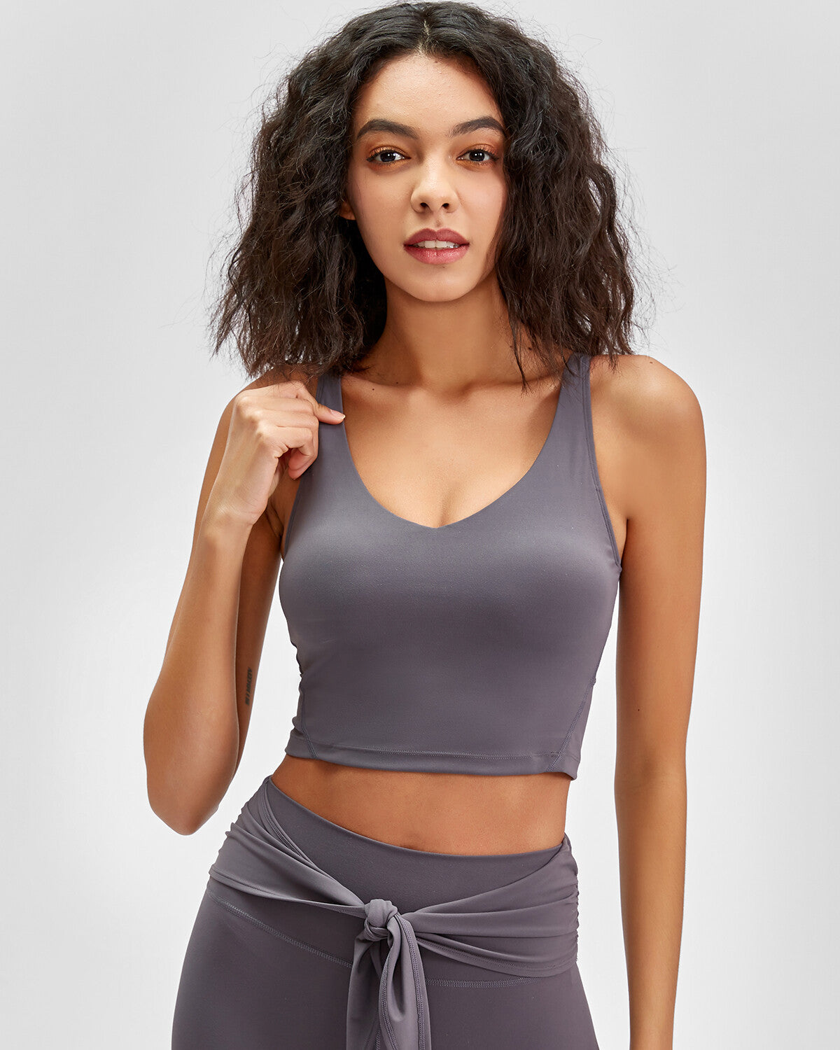 Zinnie Crop Top - Grey