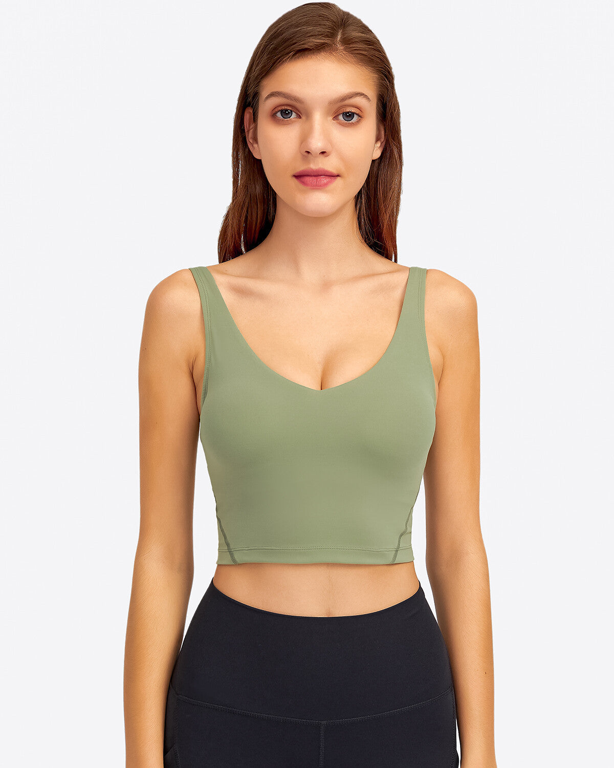 Zinnie Crop Top - Matcha Green