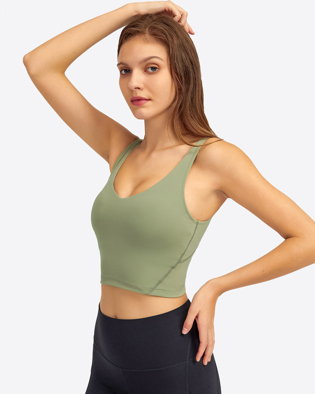 Zinnie Crop Top - Matcha Green
