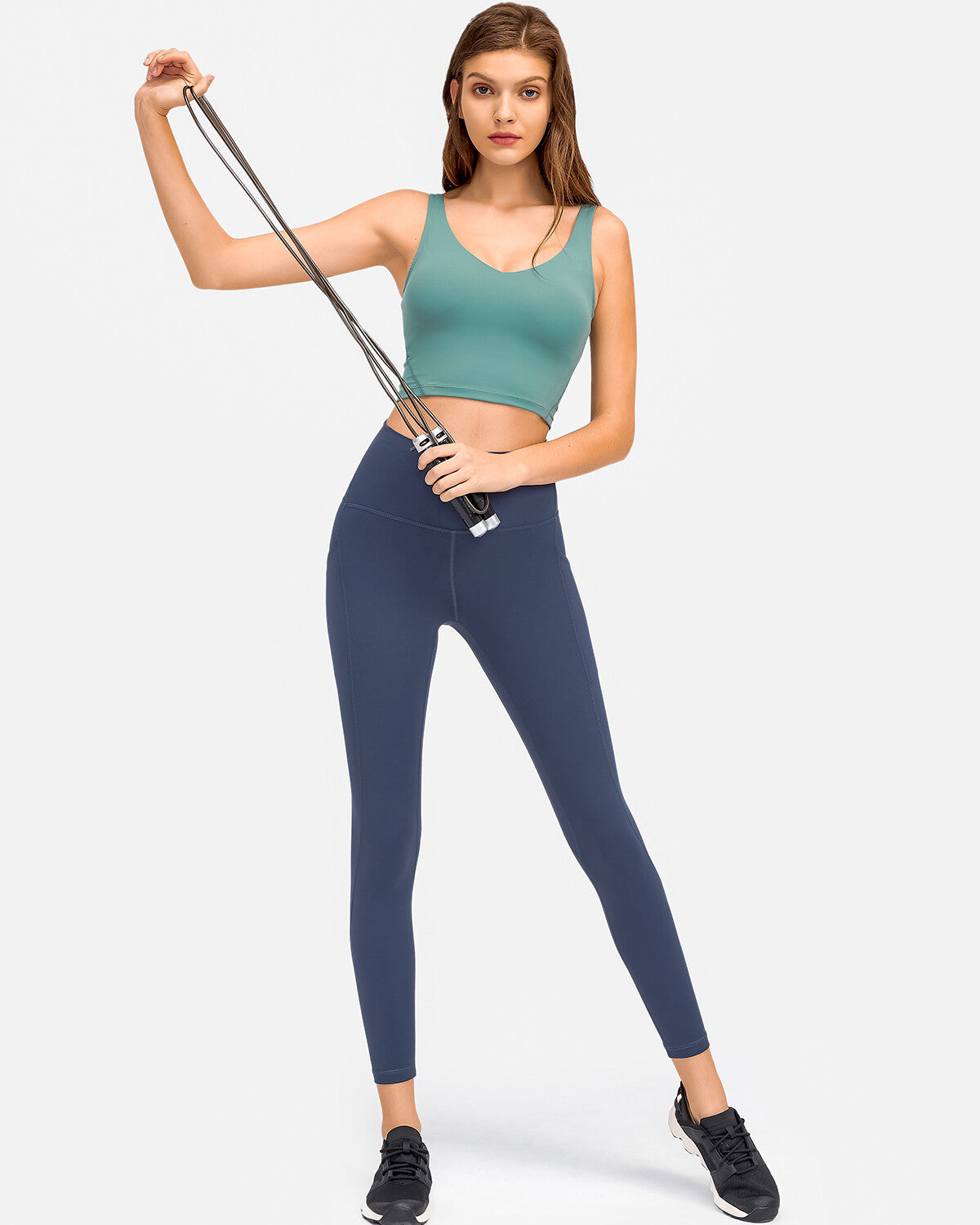 Zinnie Crop Top - Sage Green