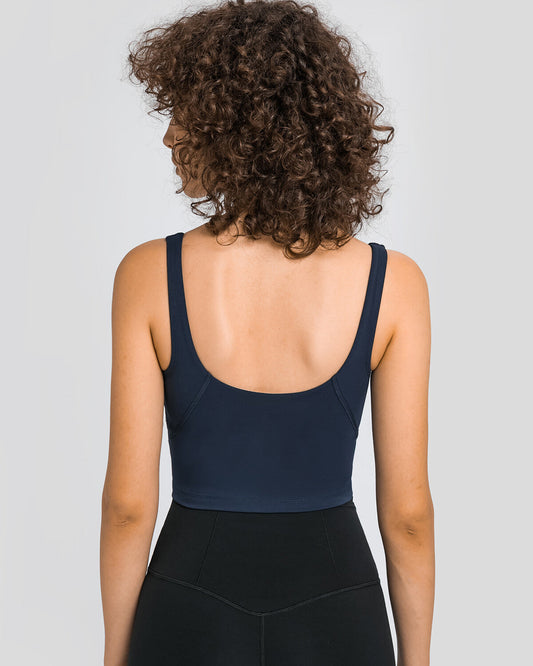 Zinnie Crop Top - Steel Blue