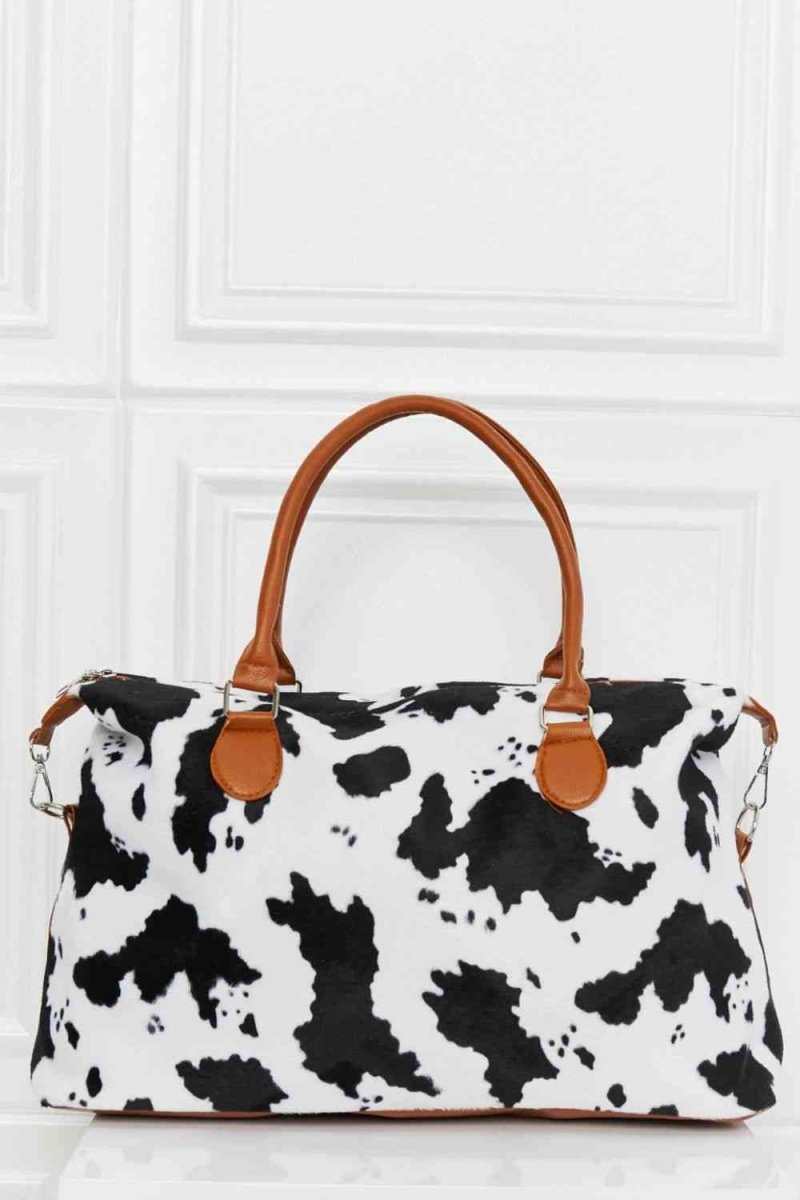 Cow Print Carryall Weekender Bag