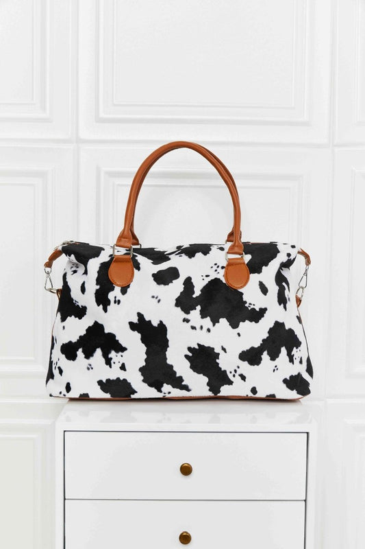 Cow Print Carryall Weekender Bag