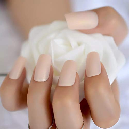 Press On Nails Beige Matte Square Nail Kit