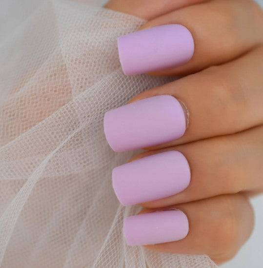 Lavender Matte Square Press On Nails