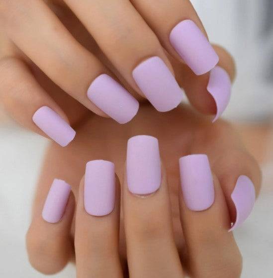 Lavender Matte Square Press On Nails