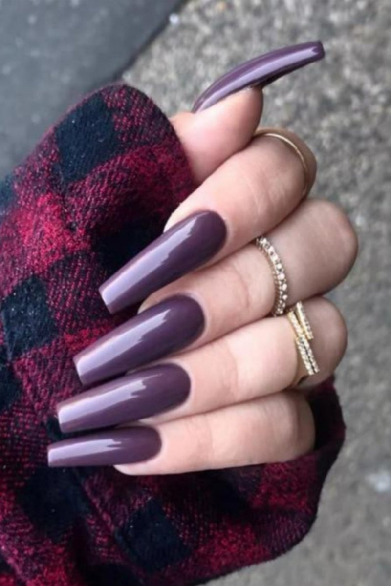 Press On Nails Matte Manicure Polish Coffin Tip Nail Kit