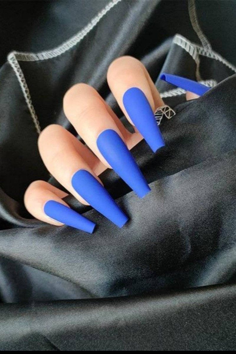 Press On Nails Matte Manicure Polish Coffin Tip Nail Kit