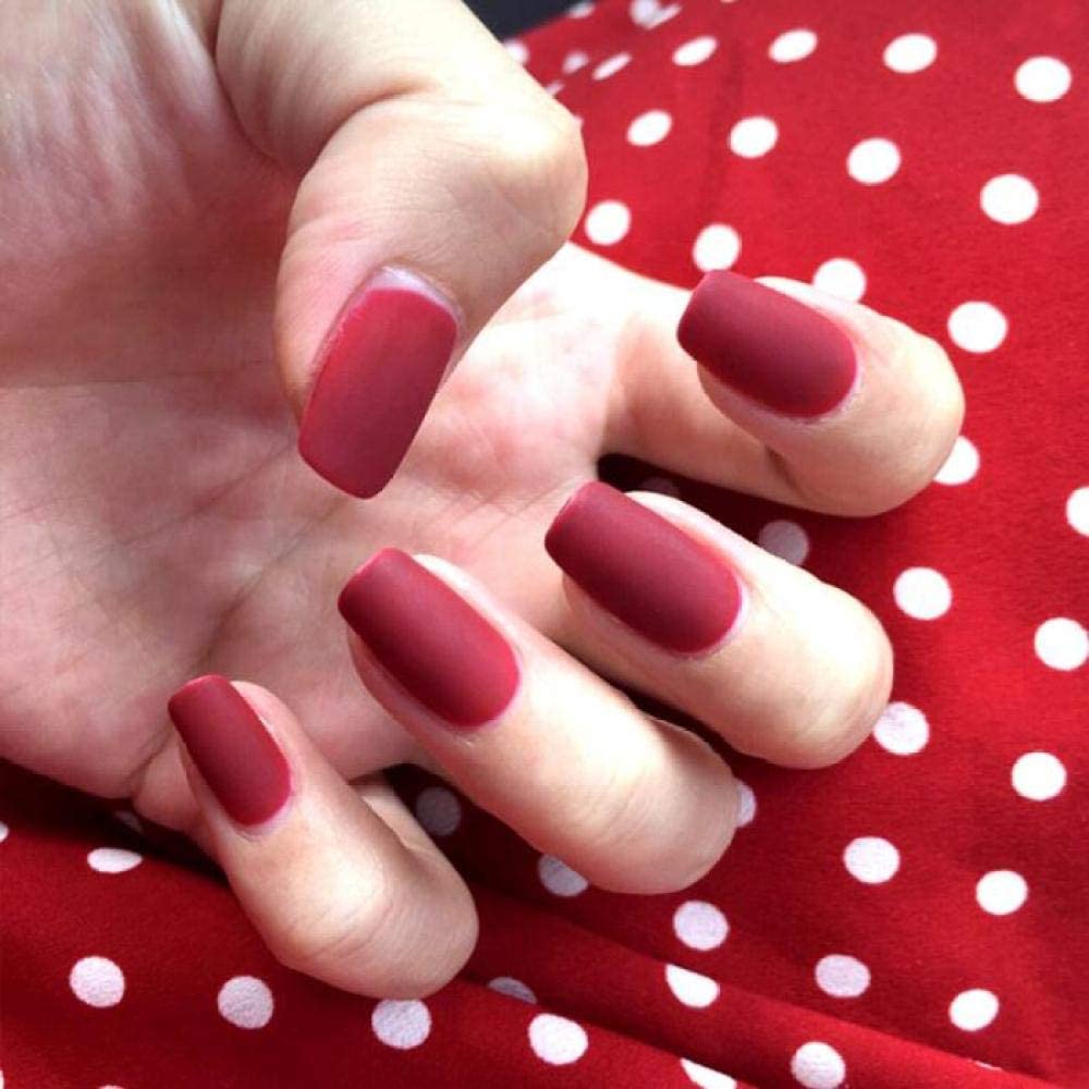 Press On Nails Red Matte Square Nail Kit