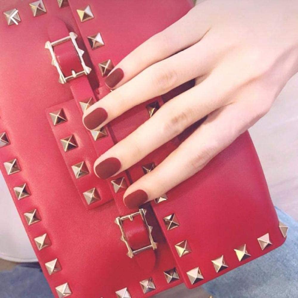 Press On Nails Red Matte Square Nail Kit