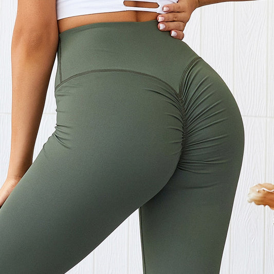 REACT LUXE PREMIUM Scrunch Legging - Army Green