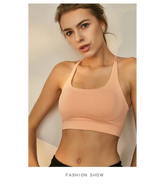 React Seamless Sports Crop - Peach Orange
