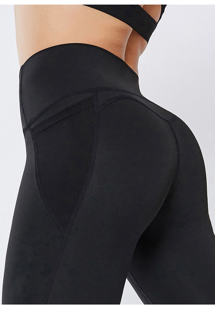 React LUXE Mesh Full Length Legging - Black