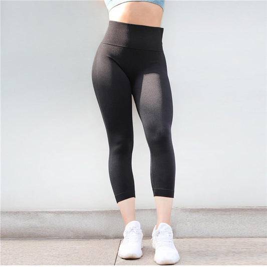 React Seamless 3/4 Legging - Black