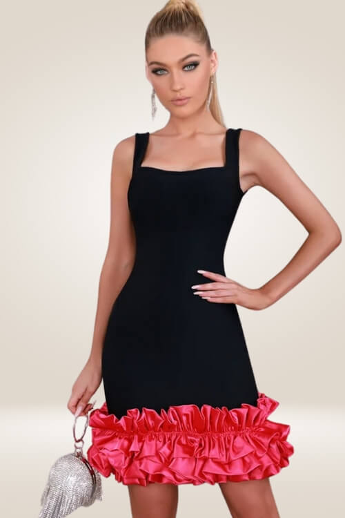 Ruffle Romance Bodycon Mini Dress