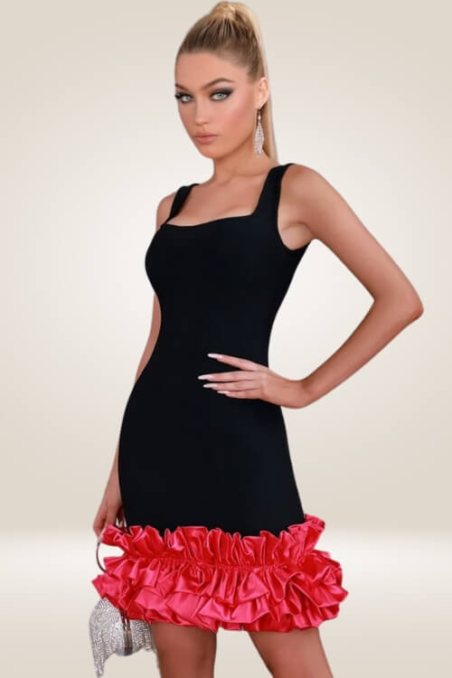 Ruffle Romance Bodycon Mini Dress
