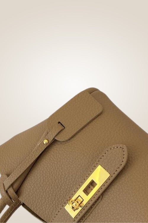 Tan Vegan Leather Tote Bag