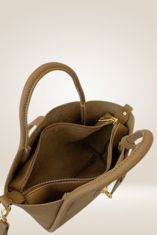 Tan Vegan Leather Tote Bag