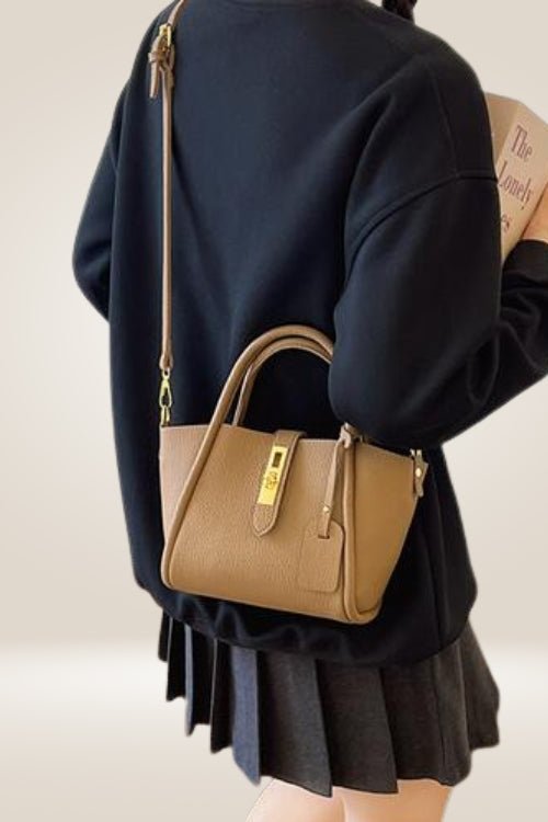 Tan Vegan Leather Tote Bag