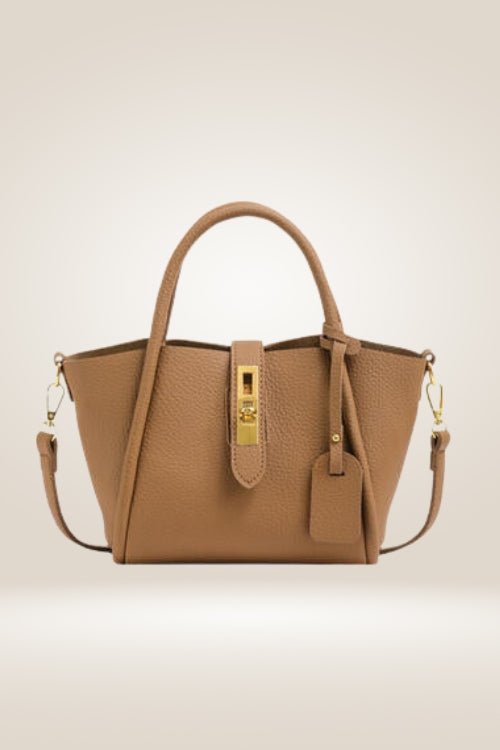 Tan Vegan Leather Tote Bag