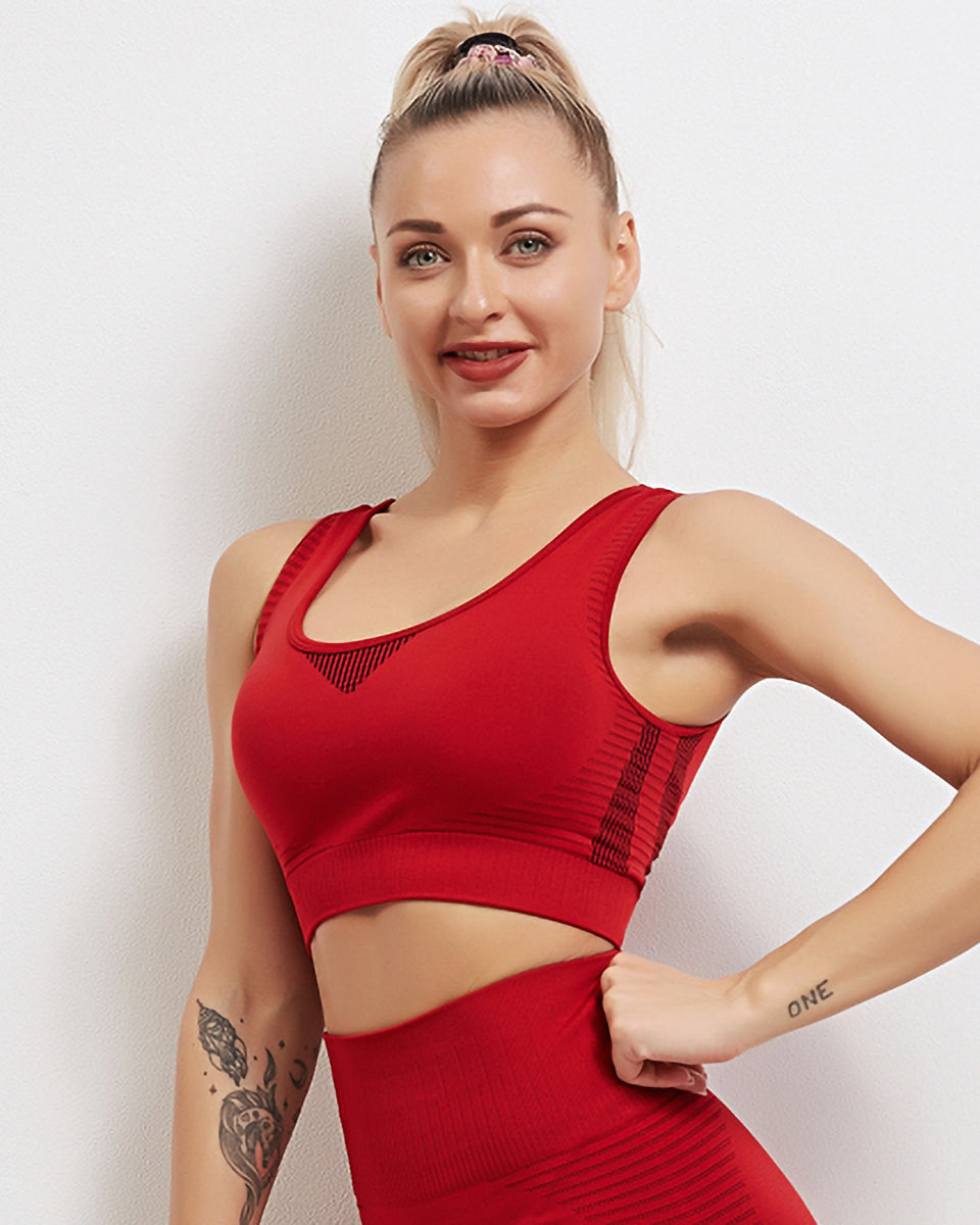 Tribeca Seamless Sports Bra - Red