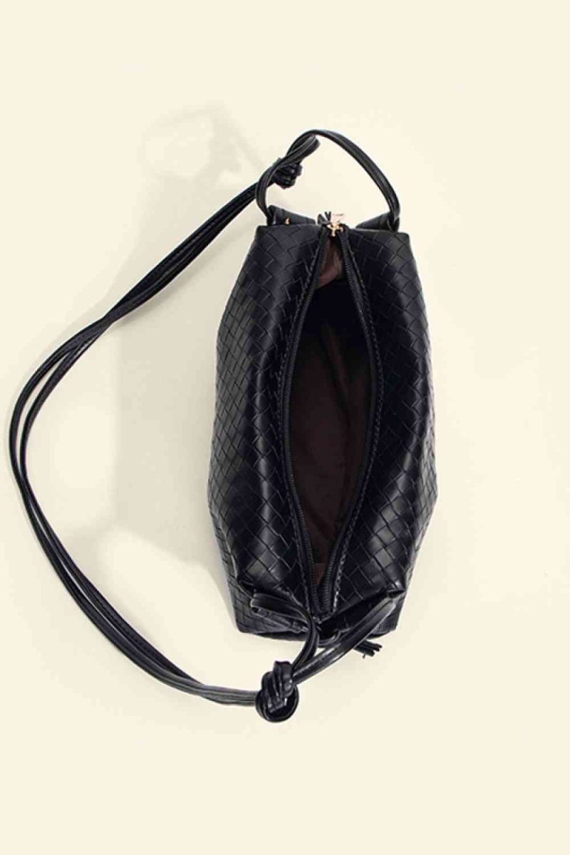 Vegan Leather Knot Detail Shoulder Bag