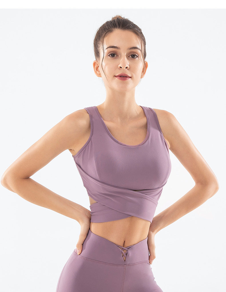 React LUXE CHARGE Sports Crop - Purple