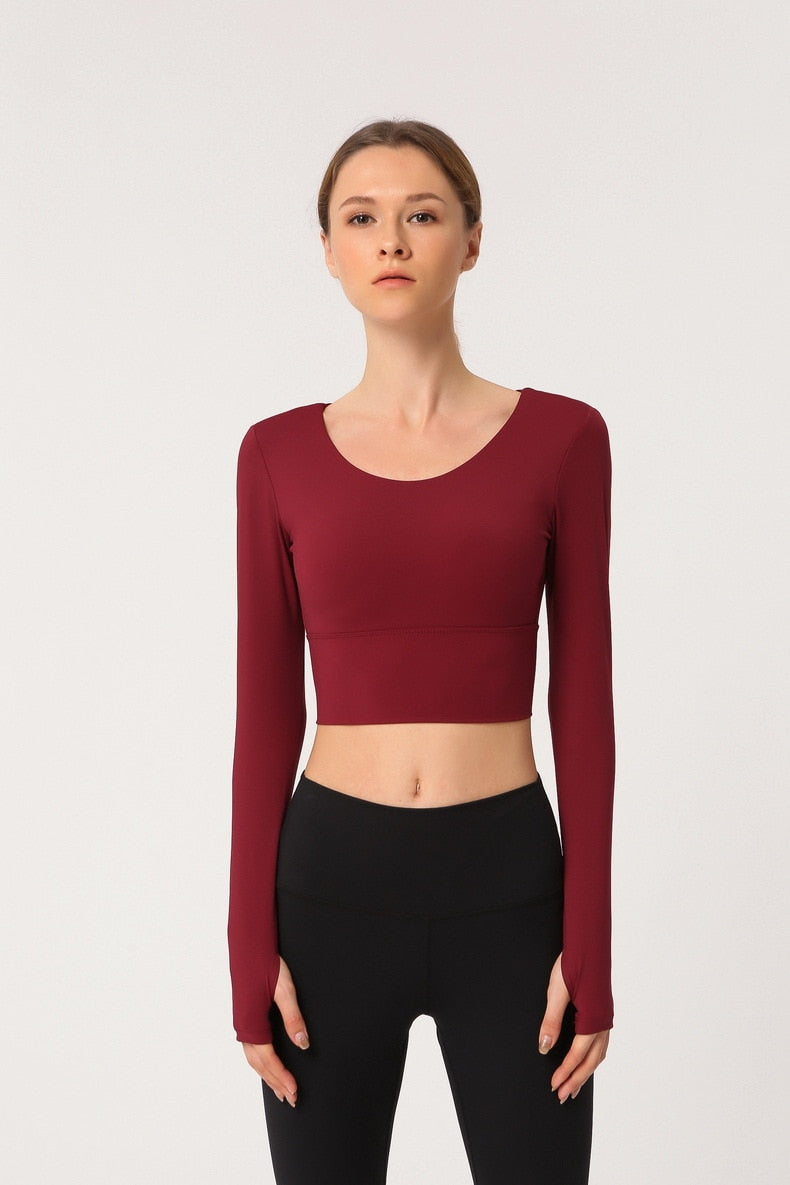 React LUXE PRO Sports Crop - Ruby