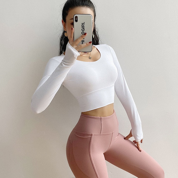 React LUXE PRO Sports Crop - White