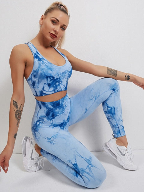 React SUPER LUXE Crop Top - Blue Marble