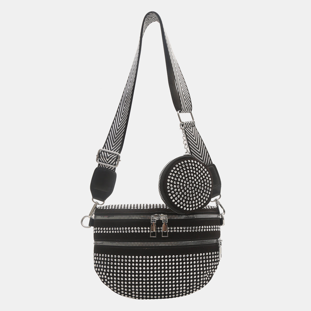 Studded Adjustable Strap Crossbody Bag